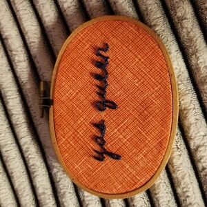 Yas Queen embroidery wall hanger